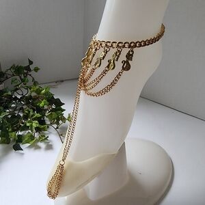 Gold Cat Charm Ankle Bracelet Foot Chain